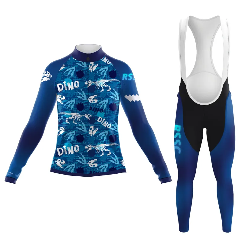 Dino Fossil Blue Women's Long Sleeve Cycling Kit sold by RSSC Sports