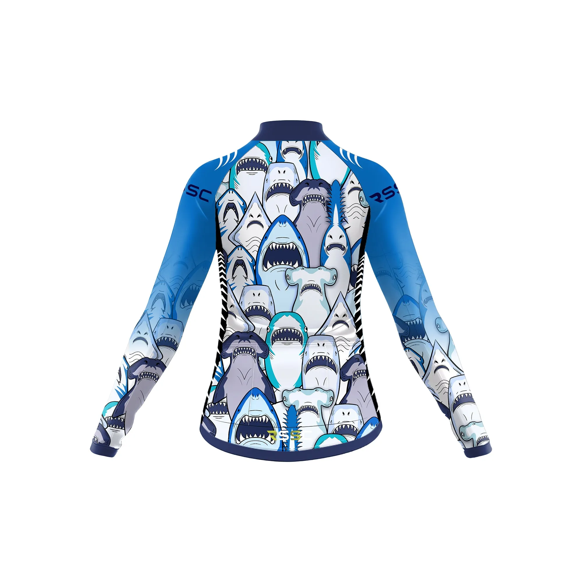 Shark Swarm Blue Women's Long Sleeve Cycling Kit sold by RSSC Sports product image thumbnail 4