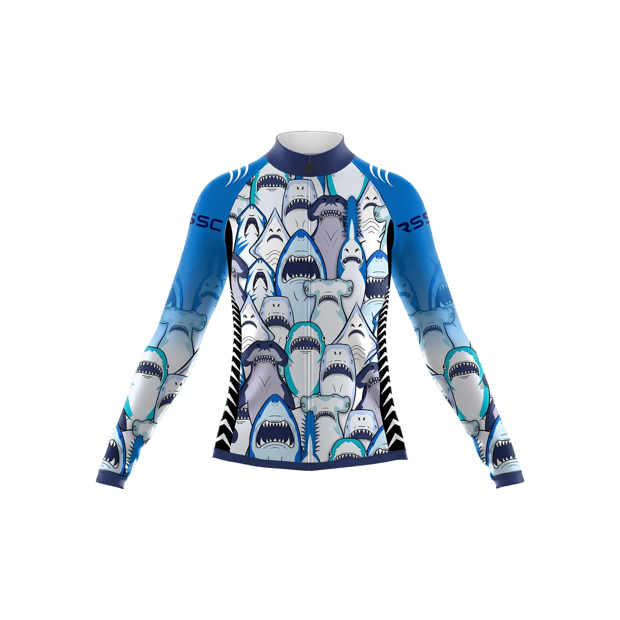 Shark Swarm Blue Women's Long Sleeve Cycling Kit sold by RSSC Sports product image thumbnail 3