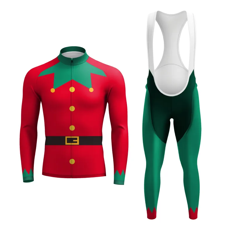 Christmas Elf Men's Long Sleeve Cycling Kit made by RSSC Sports