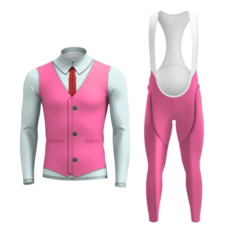 Elegant Thug Pink Men's Long Sleeve Cycling Kit sold by RSSC Sports