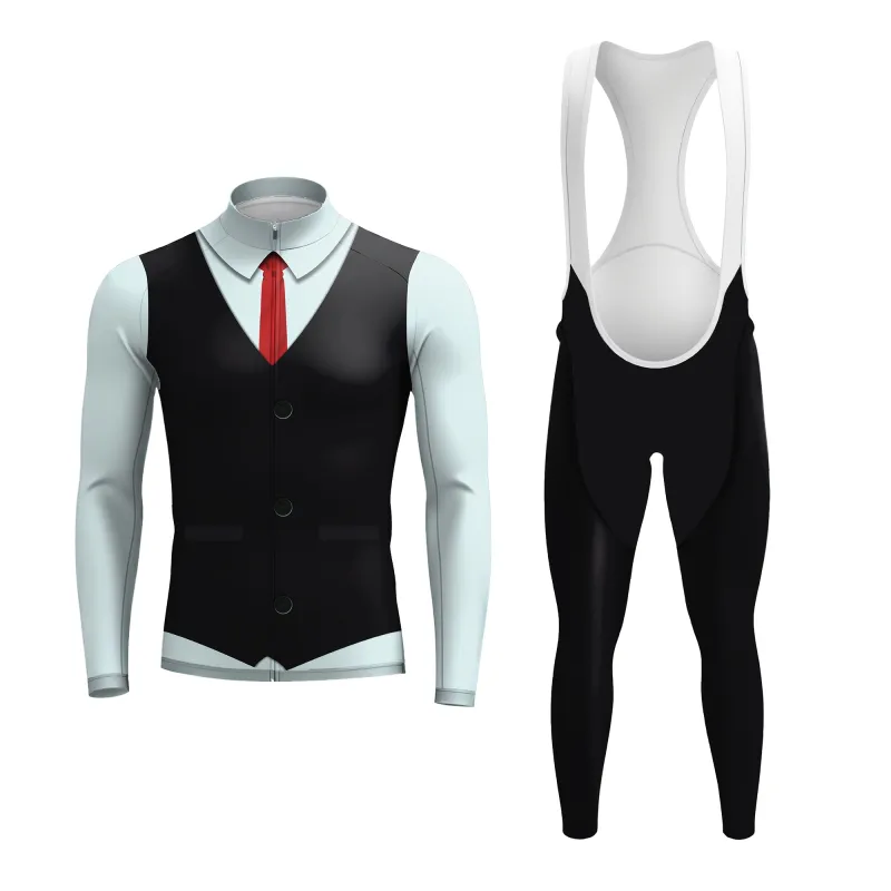 Elegant Thug Black Men's Long Sleeve Cycling Kit sold by RSSC Sports