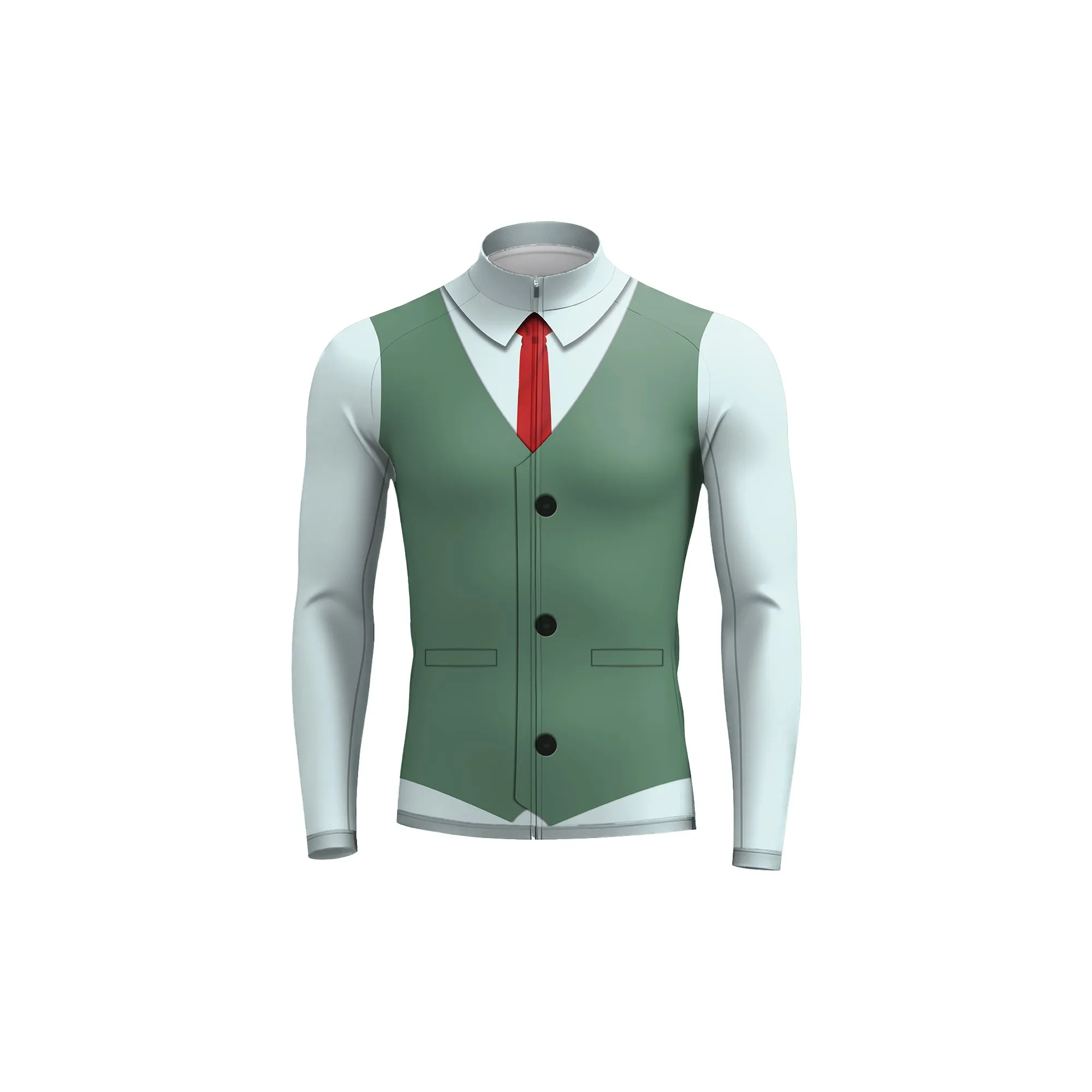 Elegant Thug Green Men's Long Sleeve Cycling Kit sold by RSSC Sports product image thumbnail 3