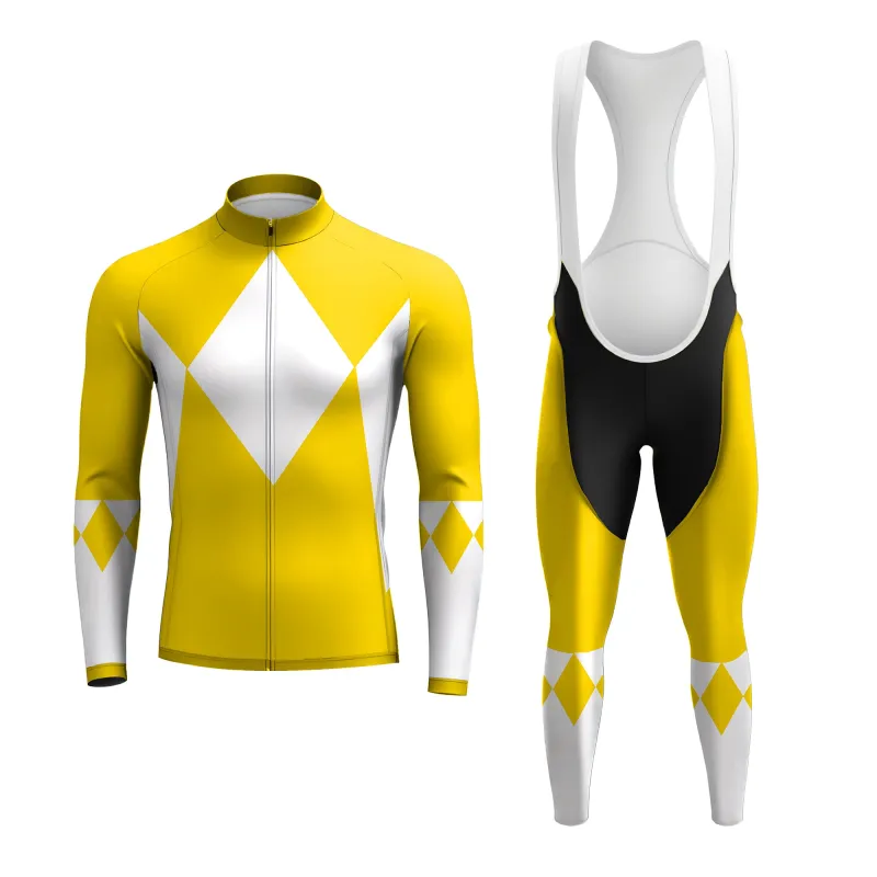 Cycling Rangers Yellow Men's Long Sleeve Cycling Kit made by RSSC Sports