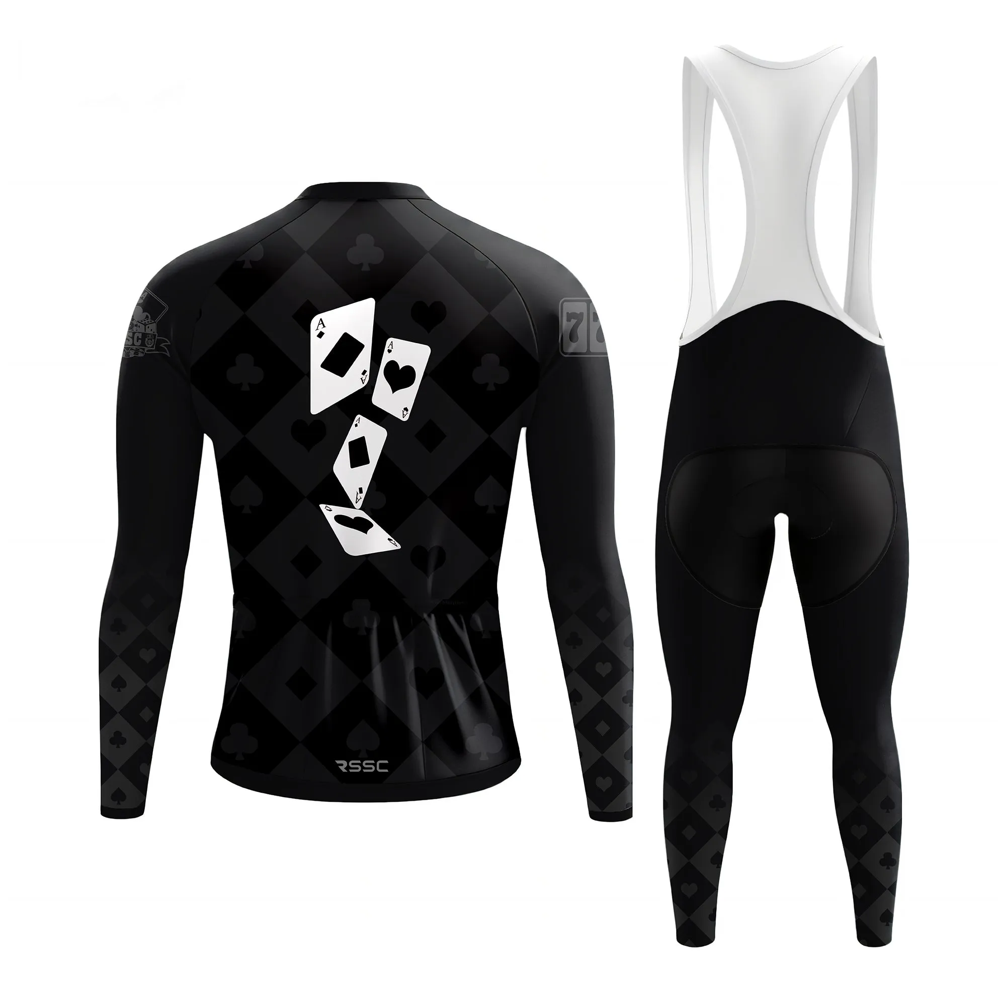 The Midnight Ace Men's Long Sleeve Cycling Kit sold by RSSC Sports product image thumbnail 2