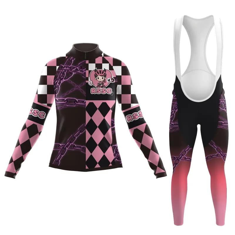 The Punk Blossom Women's Long Sleeve Cycling Kit sold by RSSC Sports
