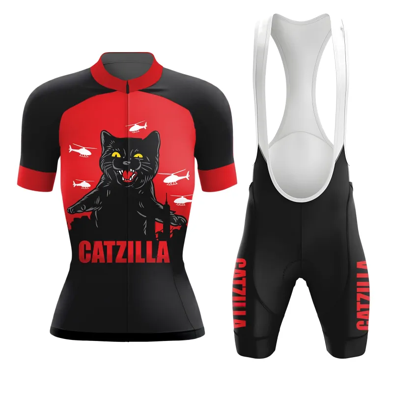 cat gatzilla Women's Short Sleeve Cycling Kit made by RSSC Sports