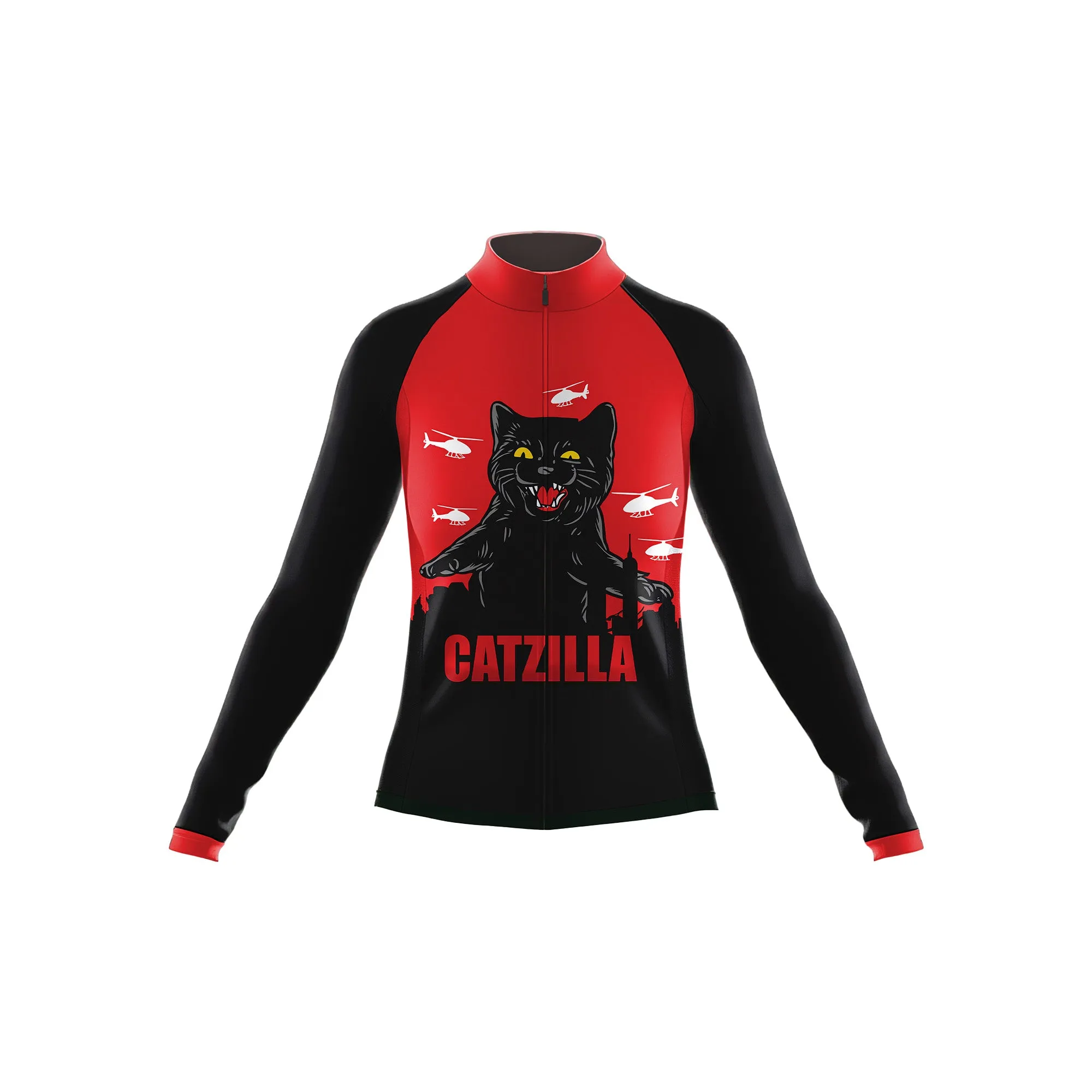 cat gatzilla Women's Long Sleeve Cycling Kit sold by RSSC Sports product image thumbnail 3