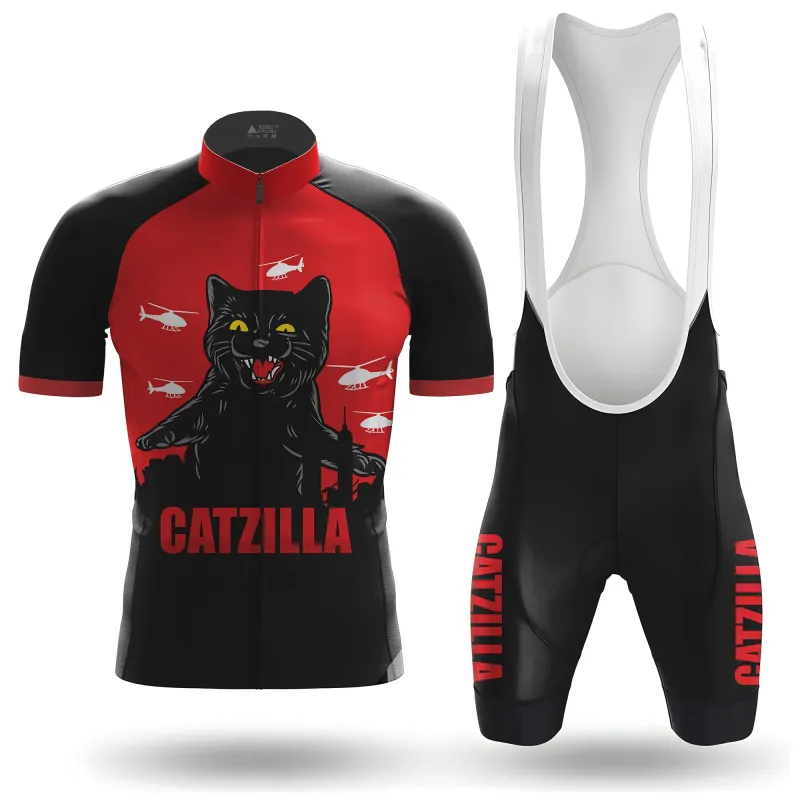 cat gatzilla Men's Short Sleeve Cycling Kit made by RSSC Sports