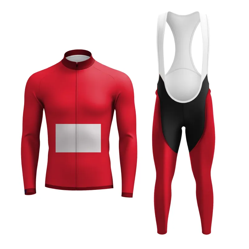 Red Signal Men's Long Sleeve Cycling Kit made by RSSC Sports