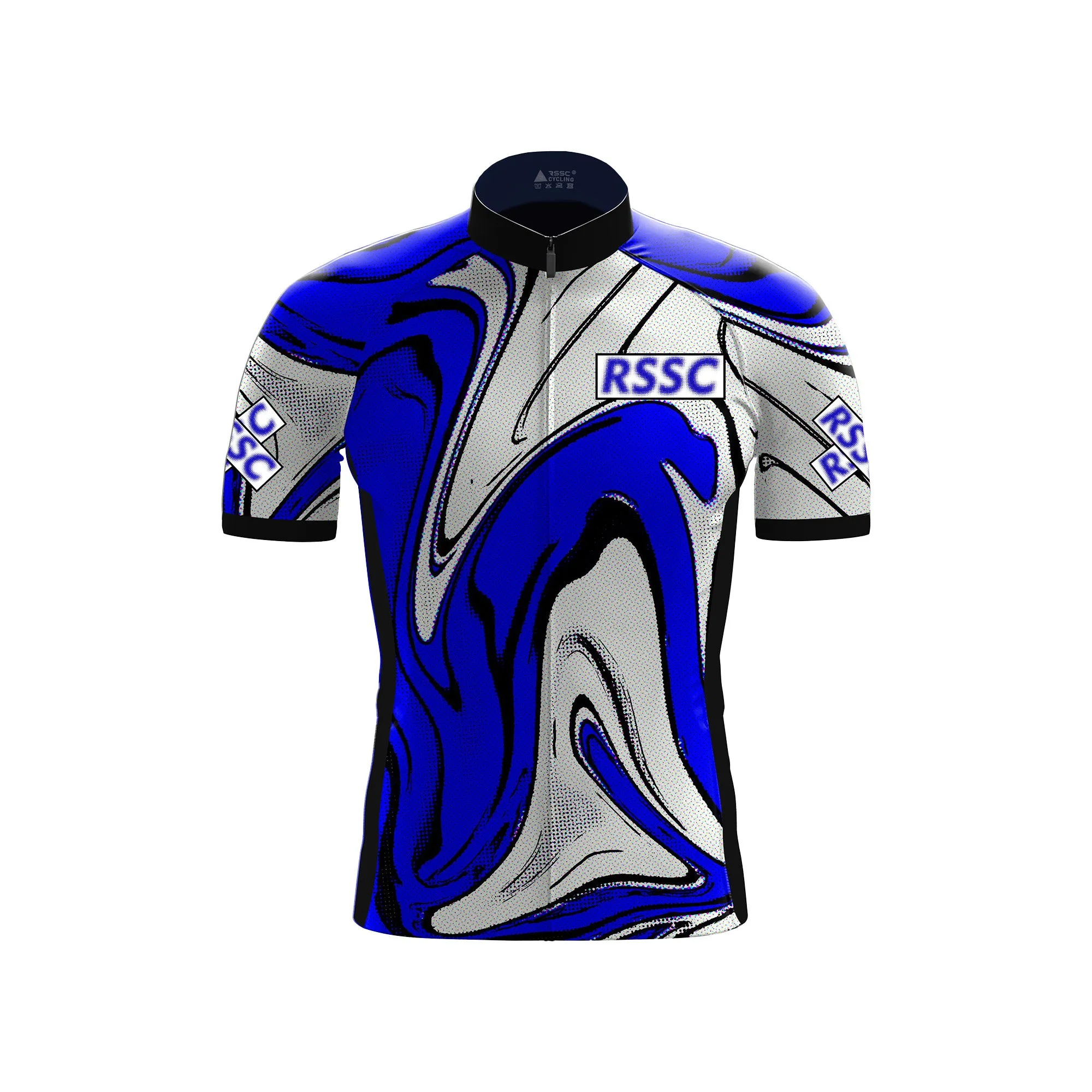 Cobalt Swirl Men's Short Sleeve Cycling Kit sold by RSSC Sports product image thumbnail 3