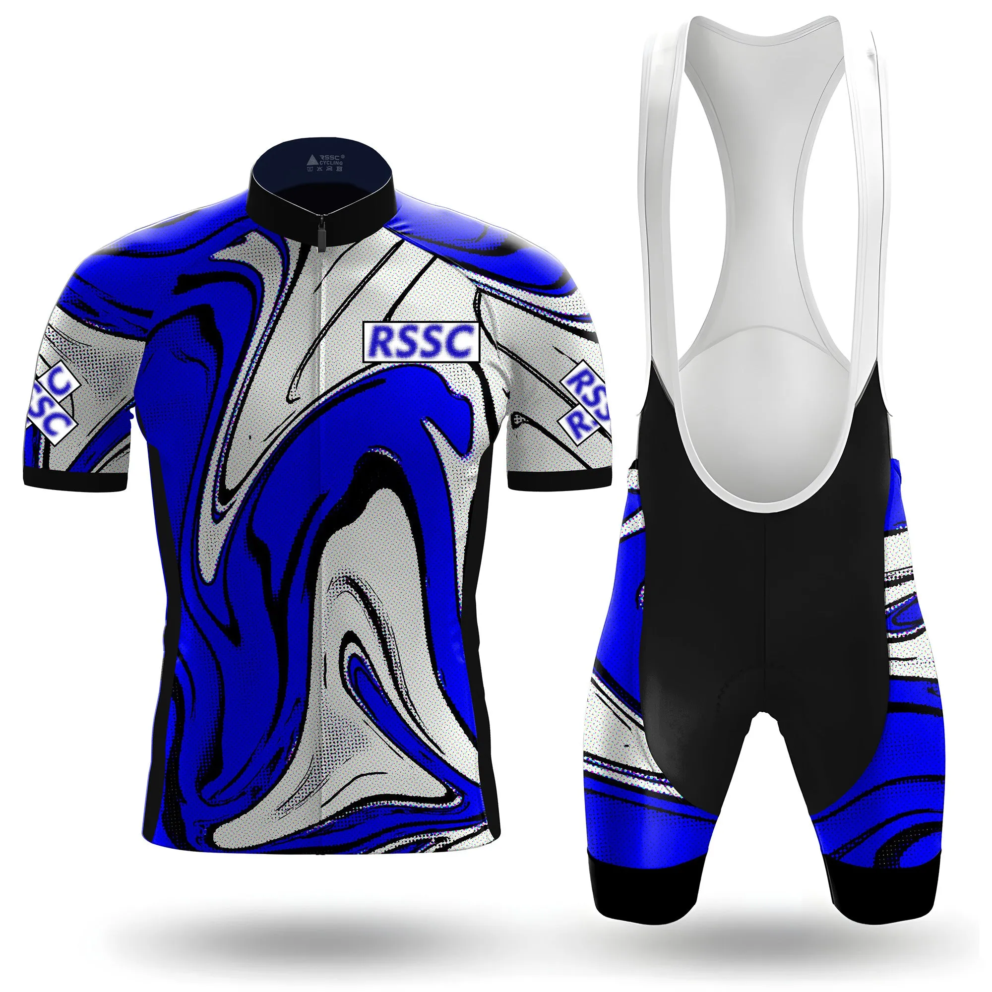 Cobalt Swirl Men's Short Sleeve Cycling Kit sold by RSSC Sports