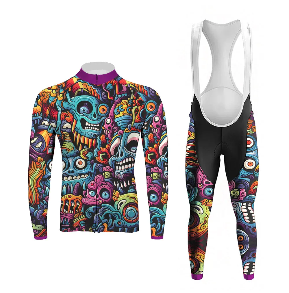 Alien Creatures Multicolor Men's Long Sleeve Cycling Kit (Clearance Sale) sold by RSSC Sports