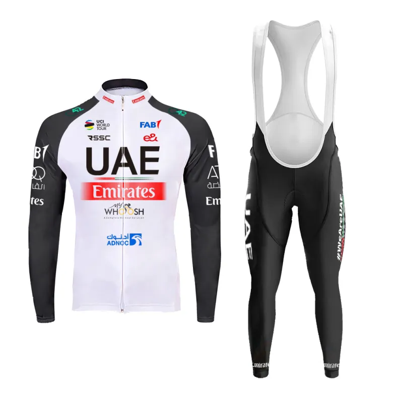 UAE Team Men's Long Sleeve Cycling Kit(Clearance Sale) made by RSSC Sports