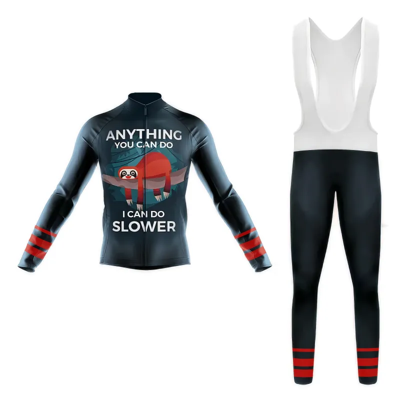 Sloth Can Do Slower Men's Long Sleeve Cycling Kit（Clearance Sale） made by RSSC Sports