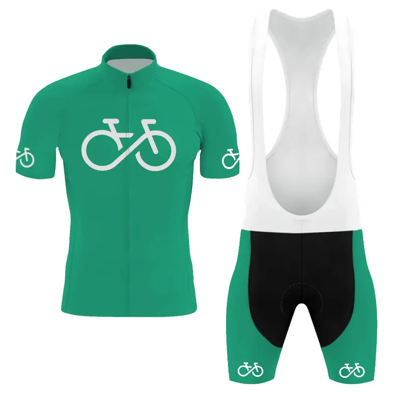Professional Team Racing Suit Green Men's Short Sleeve Cycling Kit(Clearance Sale ) sold by RSSC Sports