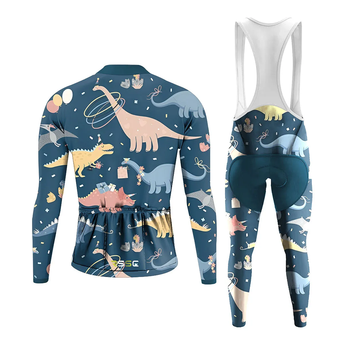 Dinosaur Pattern Men's Long Sleeve Cycling Kit (Clearance Sale) sold by RSSC Sports product image thumbnail 2