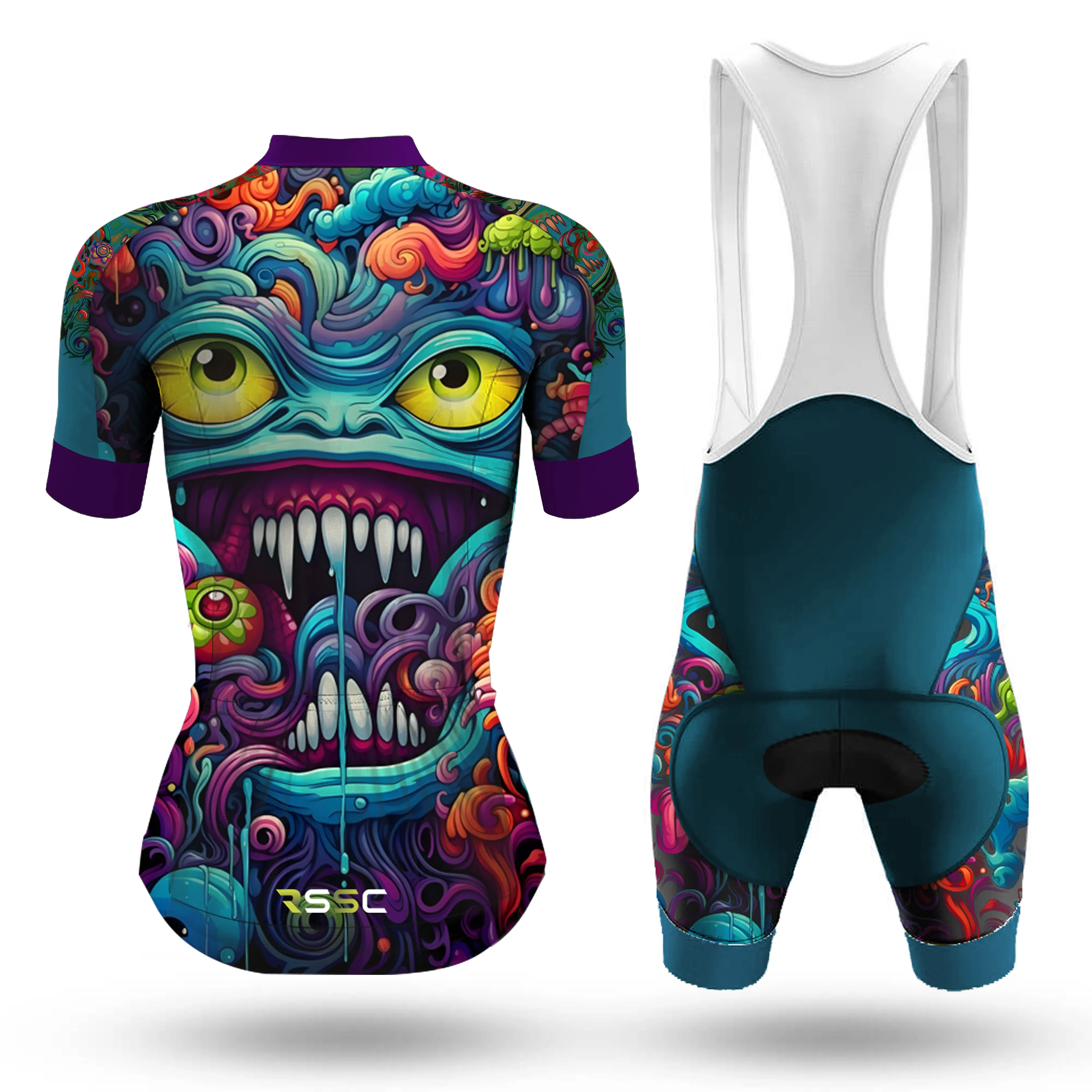 Abstract Graffiti Demon Doodle Women's Short Sleeve Cycling Kit (Clearance Sale) sold by RSSC Sports product image thumbnail 2
