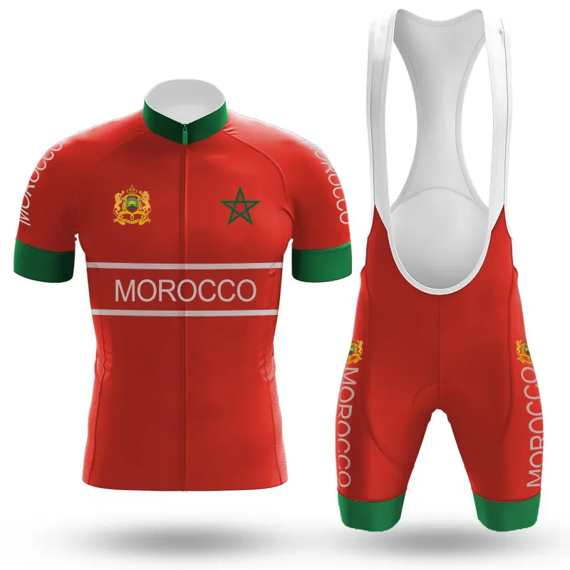 Morocco Flag Men's Cycling Kit（Clearance Sale） made by RSSC Sports