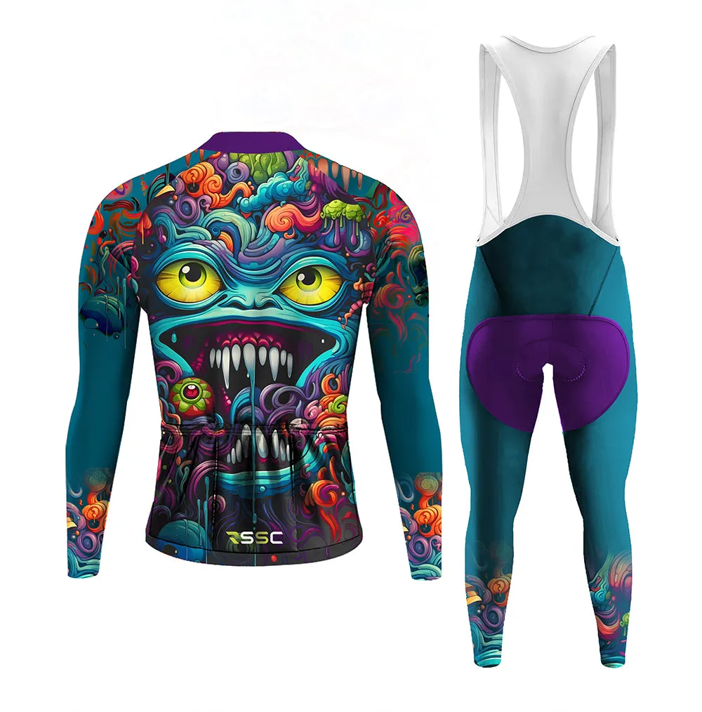 Abstract Graffiti Demon Doodle Men's Long Sleeve Cycling Kit (Clearance Sale) sold by RSSC Sports product image thumbnail 2