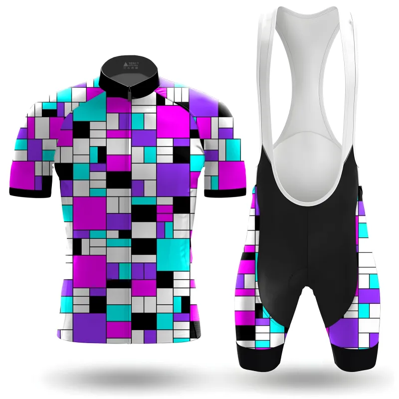 Neon Mosaic Elite Men's Short Sleeve Cycling Kit made by RSSC Sports