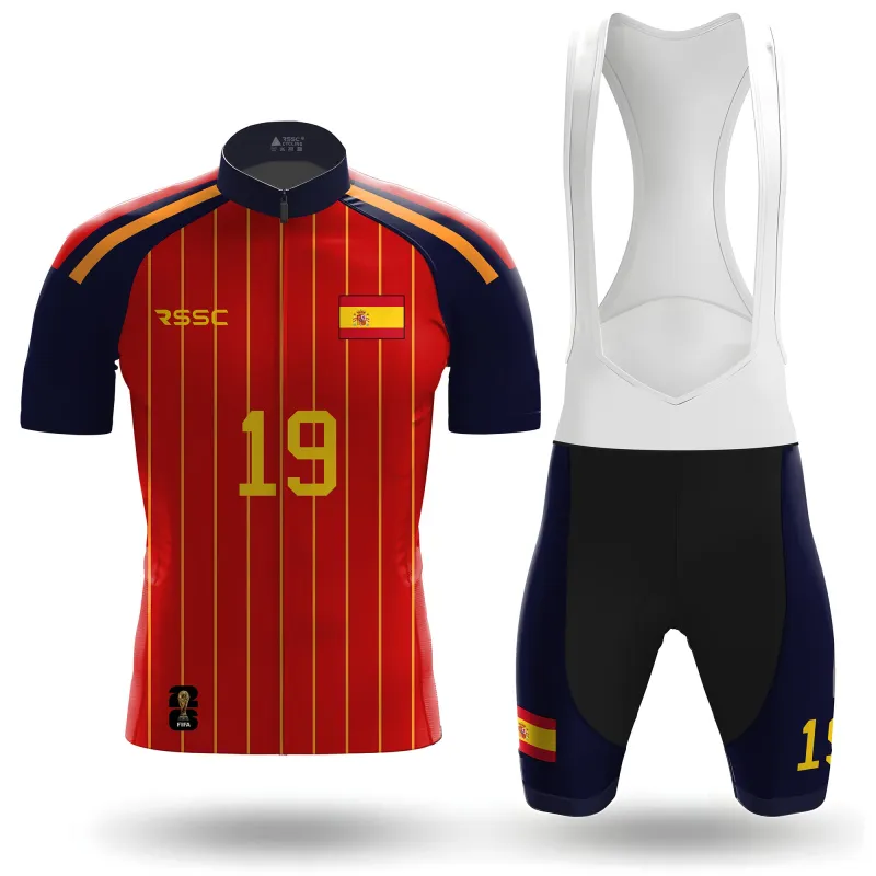 FIFA 2026 Spain Men's Short Sleeve Cycling Kit made by RSSC Sports