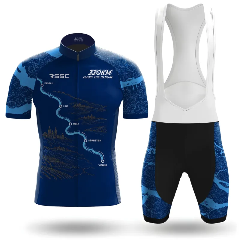 Along the Danube Men's Short Sleeve Cycling Kit made by RSSC Sports