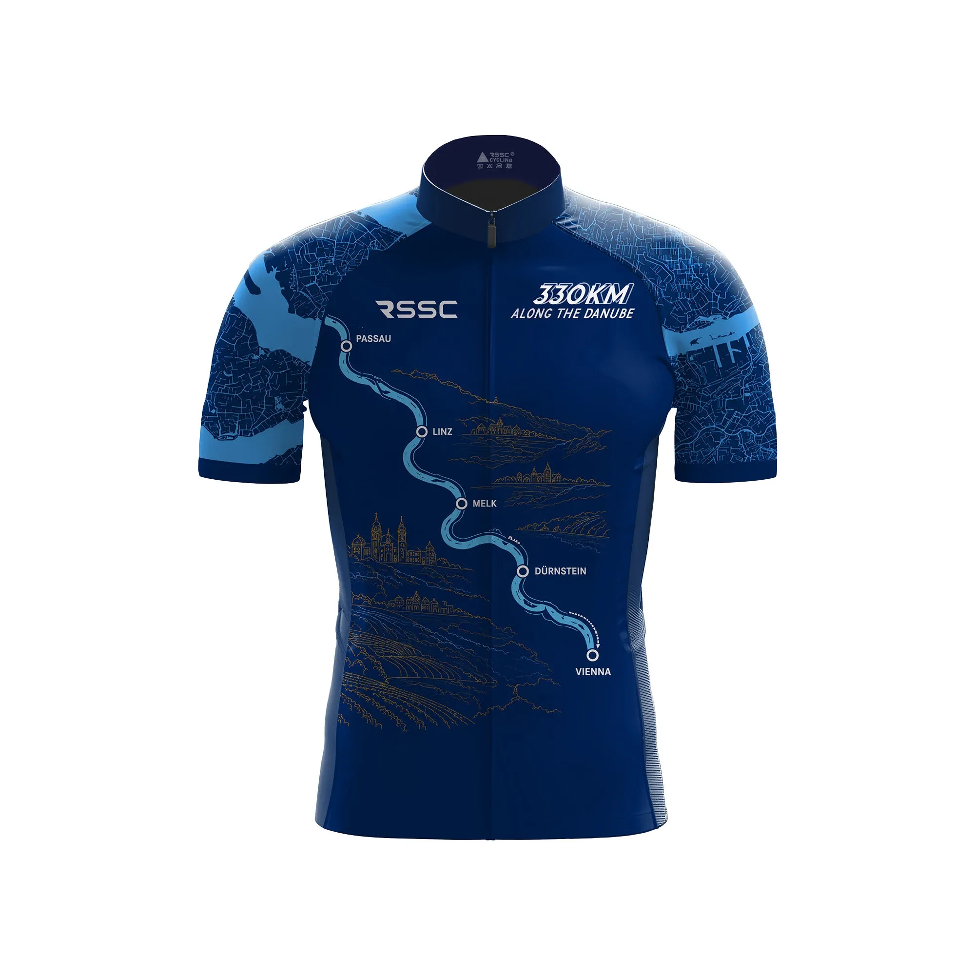Along the Danube Men's Short Sleeve Cycling Kit sold by RSSC Sports product image thumbnail 3