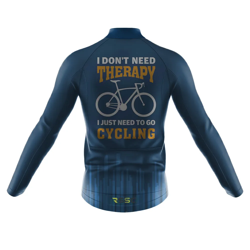 I Don't Need Therapy I Just Need To Go Cycling Men's Long Sleeve Cycling Jersey sold by RSSC Sports product image thumbnail 2