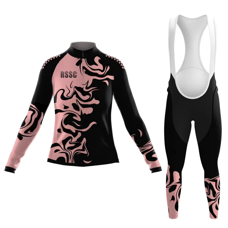 Pink And Black Women's Long Sleeve Cycling Kit made by RSSC Sports
