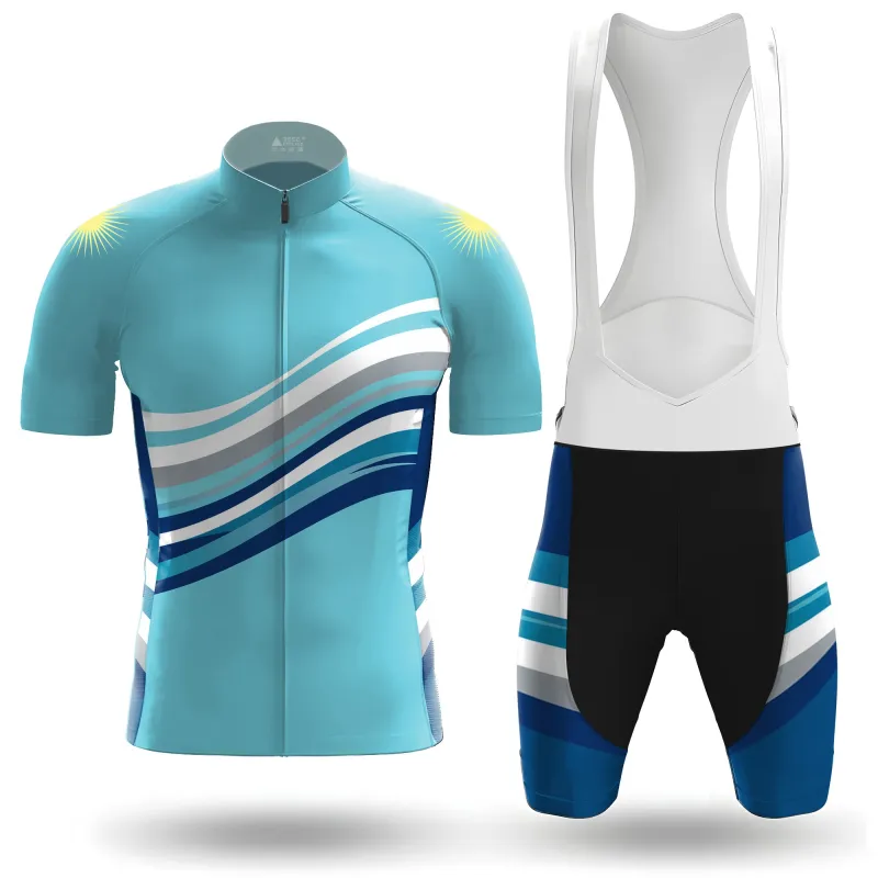 Azure Drift Men's Short Sleeve Cycling Kit made by RSSC Sports