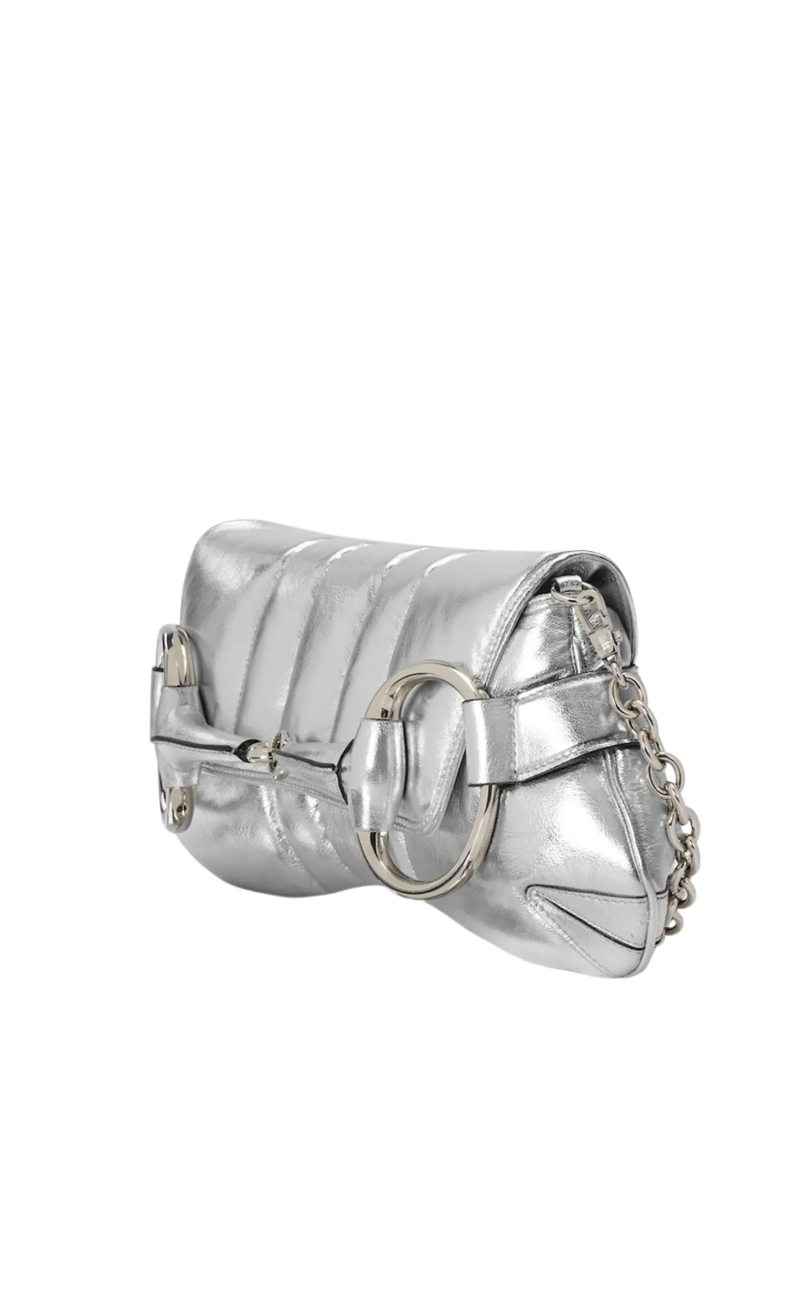 Gucci Silver Horsebit Chain Medium Shoulder Bag sold by Runaway Catalog product image thumbnail 5