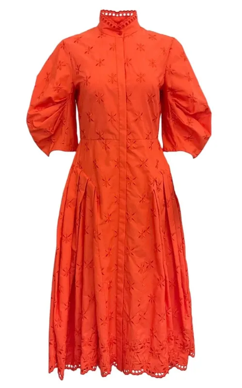 Zelda Broderie Anglaise Poplin Midi Dress sold by Runaway Catalog