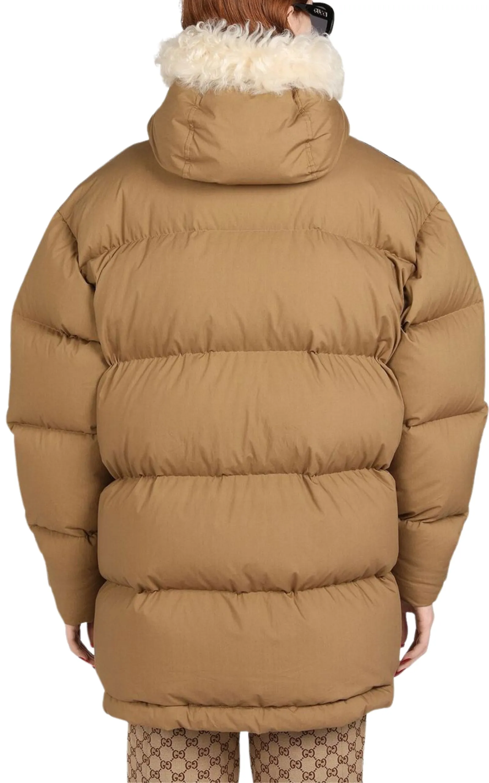 Gucci Padded Puffer Jacket with Faux Fur Hood in Sand sold by Runaway Catalog product image thumbnail 3