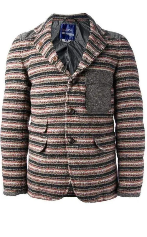 Junya Watanabe x Duvetica Padded Multi-Colored Wool Button-Up Jacket sold by Runaway Catalog