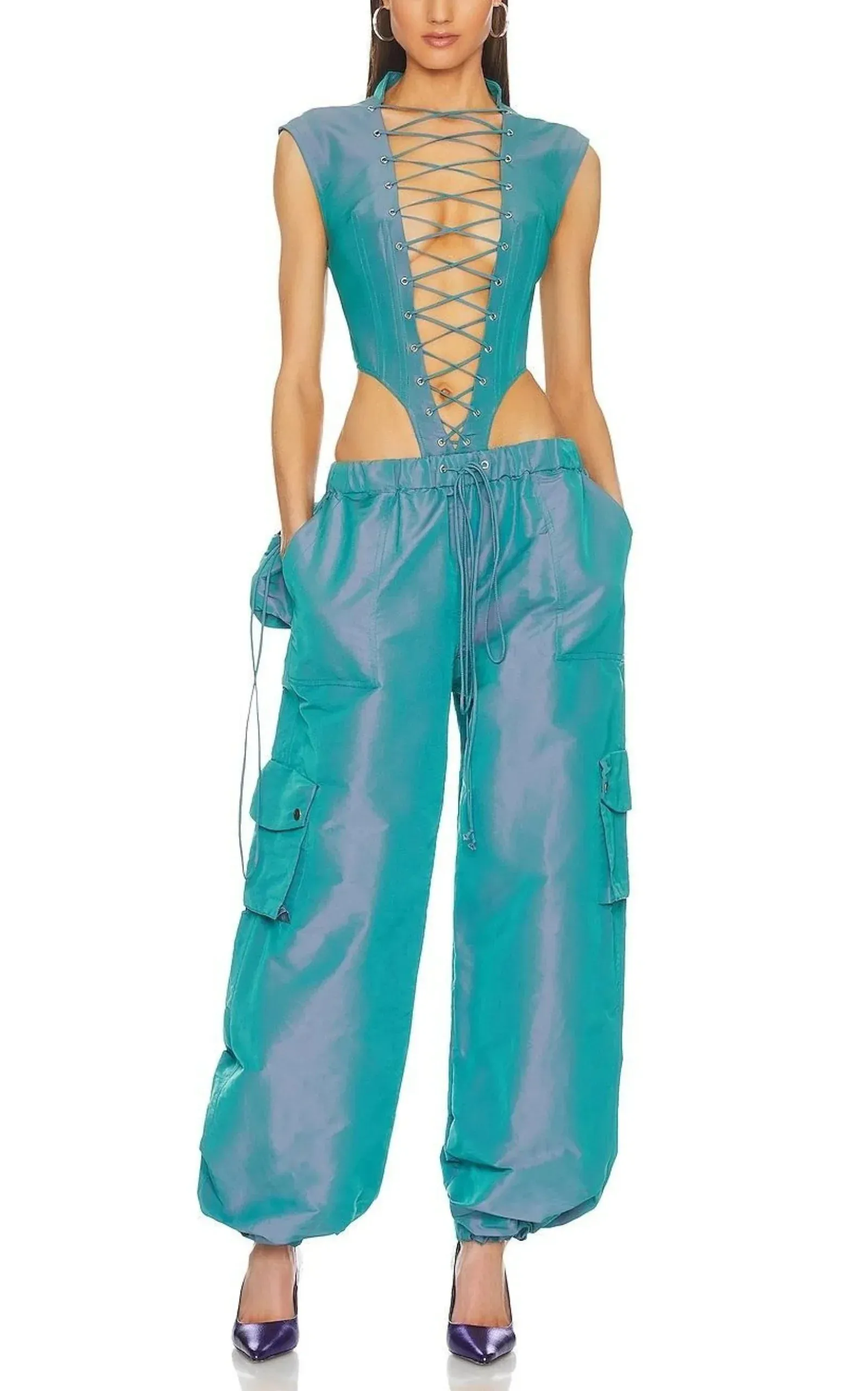 Sleeveless Lace-up Bodysuit sold by Runaway Catalog product image thumbnail 2