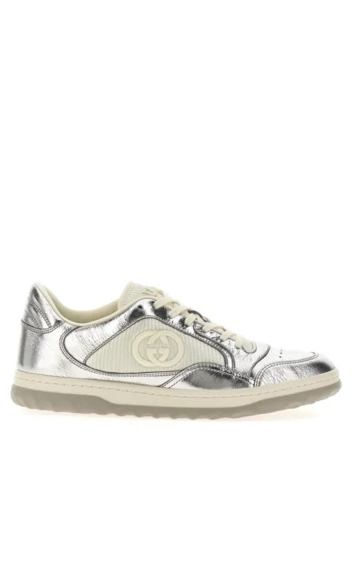 Mac 80 Silver Leather Sneakers sold by Runaway Catalog
