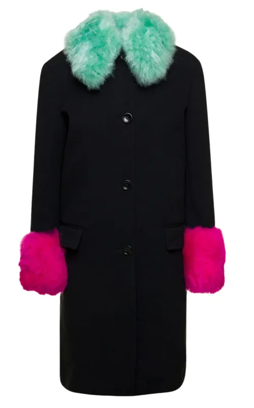 Cashmere Wool Coat with Shearling-collar sold by Runaway Catalog