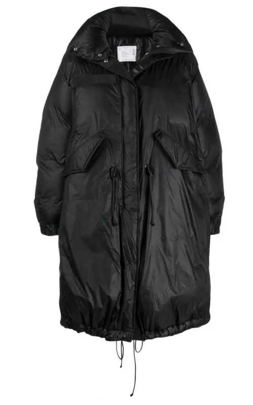Black Down High Neck Padded Parka sold by Runaway Catalog
