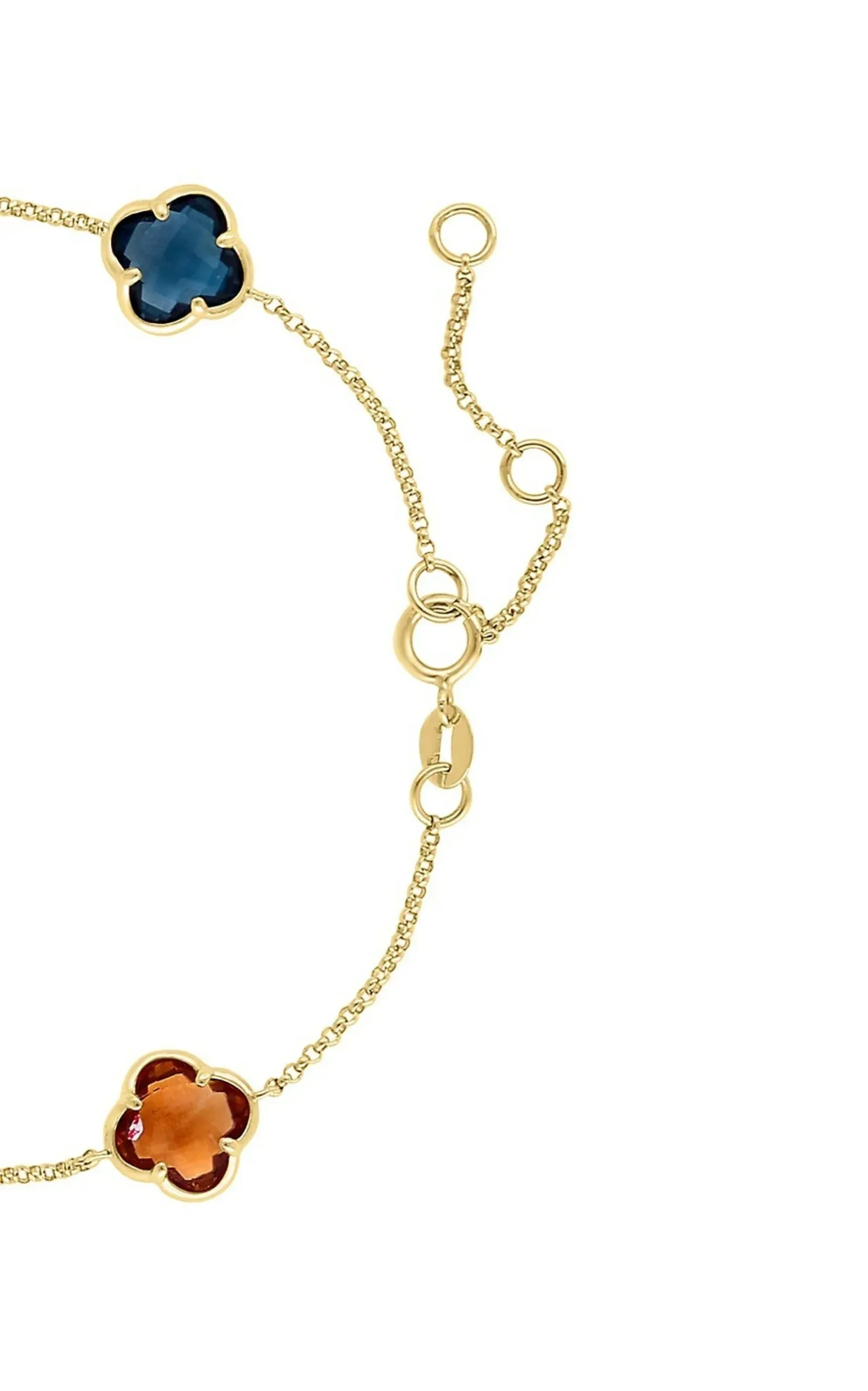 Multi-Gemstone Clover Link Bracelet (6-3/4 ct. t.w.) in 14k Gold sold by Runaway Catalog product image thumbnail 3