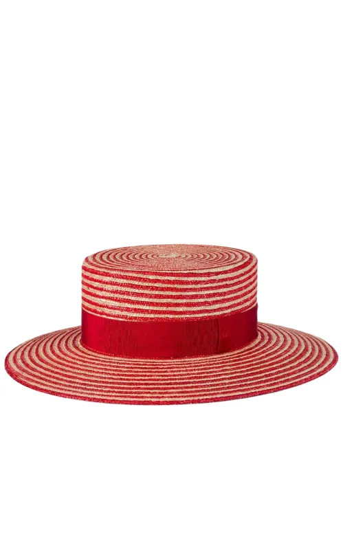 Alvy Red Striped Straw Hat sold by Runaway Catalog