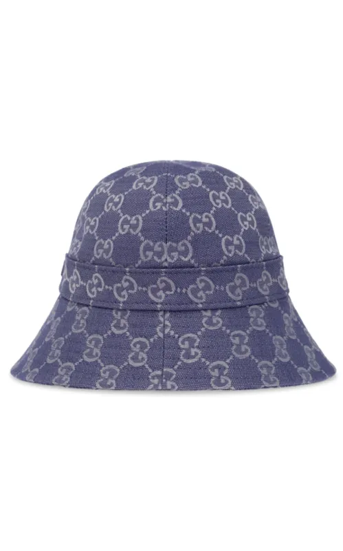 Blue Monogrammed Bucket Hat sold by Runaway Catalog