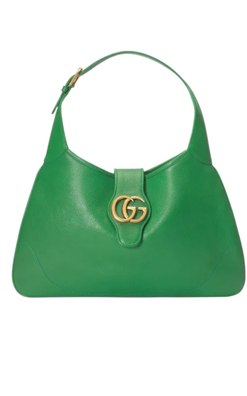 Aphrodite Green Leather Hobo Shoulder Bag made by Gucci