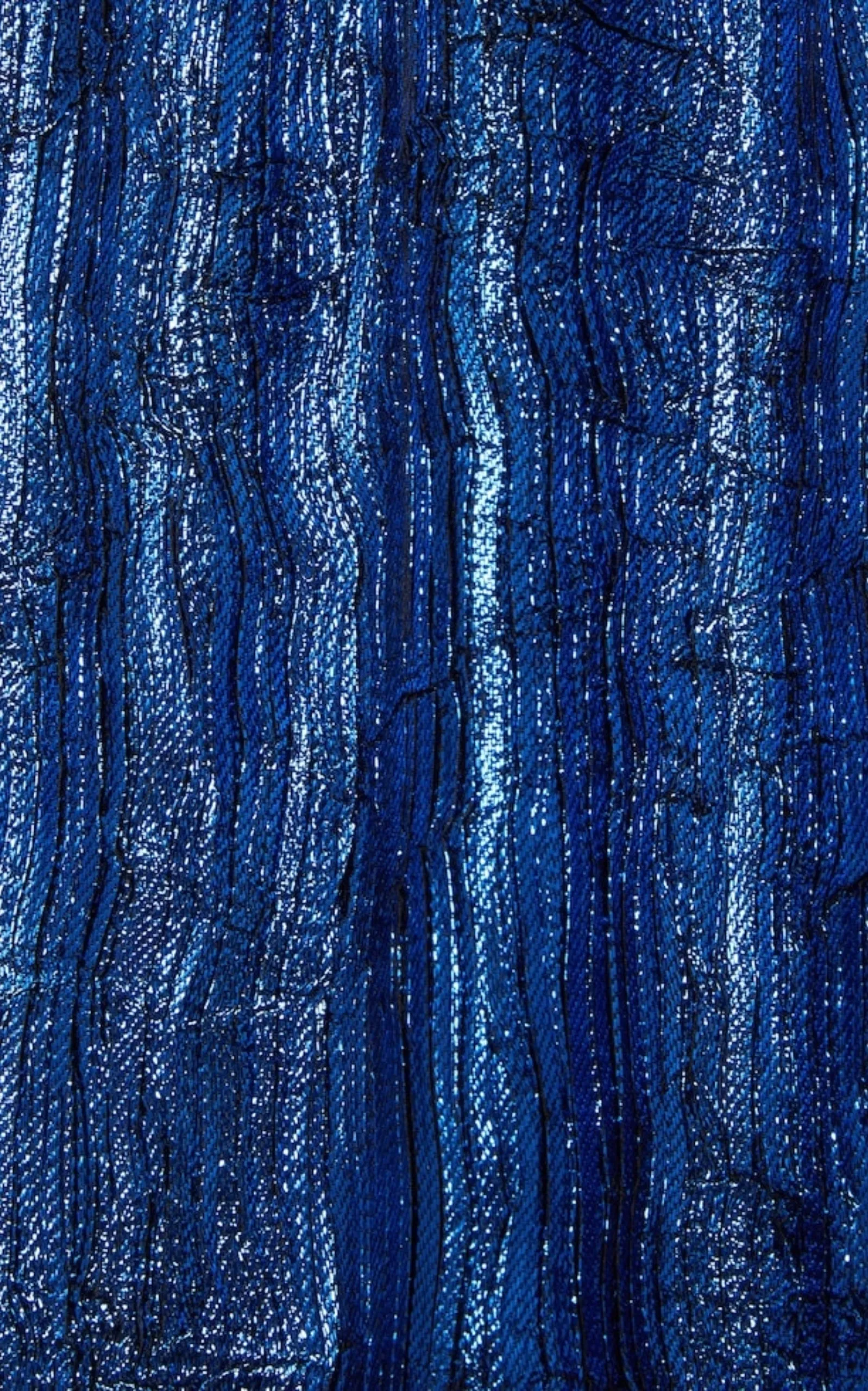Shiny Blue Lurex Midi Skirt sold by Runaway Catalog product image thumbnail 4