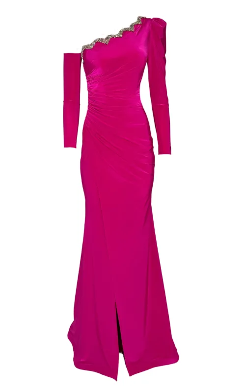 One Shoulder Hot Pink Mermaid Prom Dress sold by Runaway Catalog