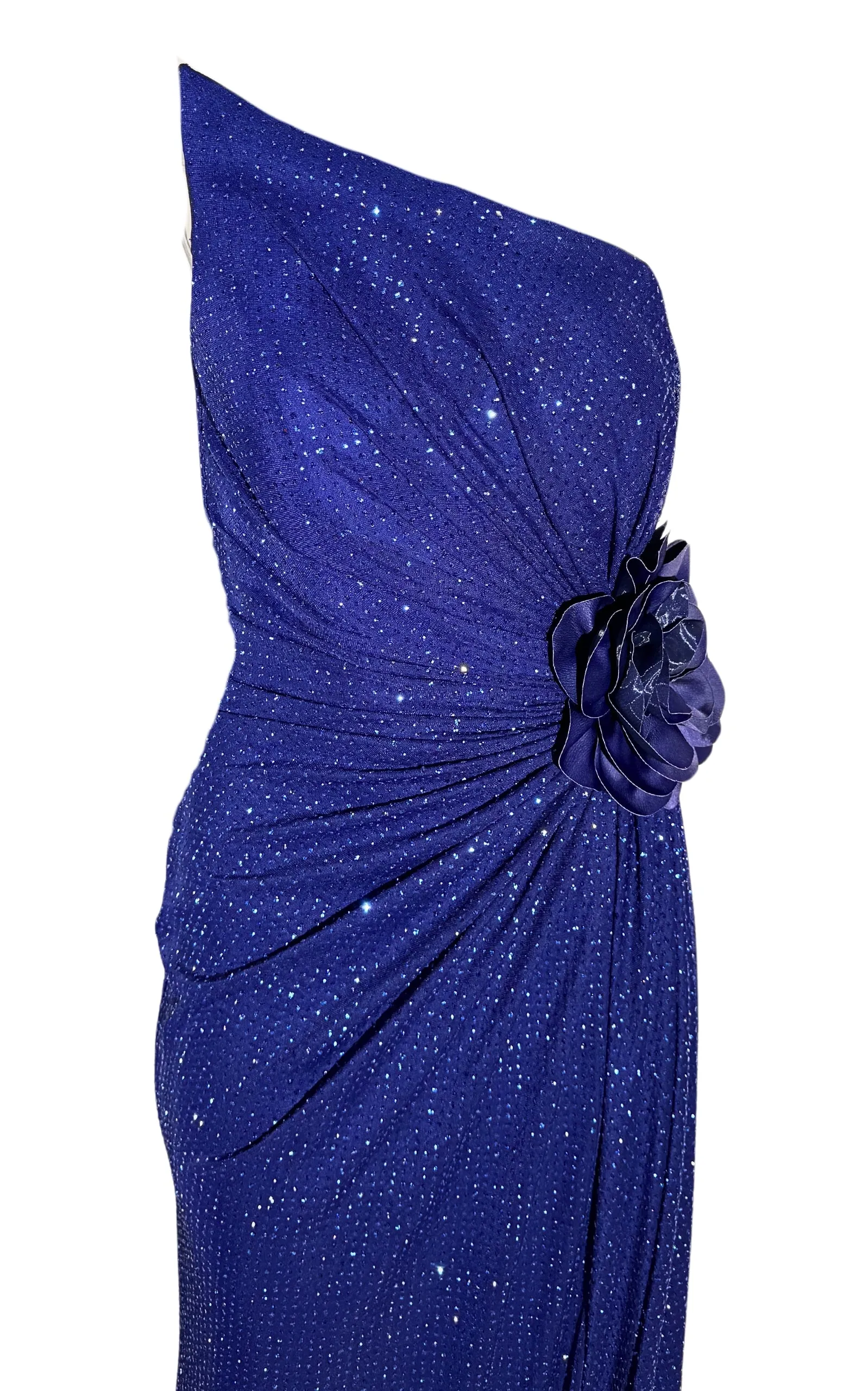 Strapless Asymmetric Blue Crystal Embellished Prom Dress sold by Runaway Catalog product image thumbnail 3