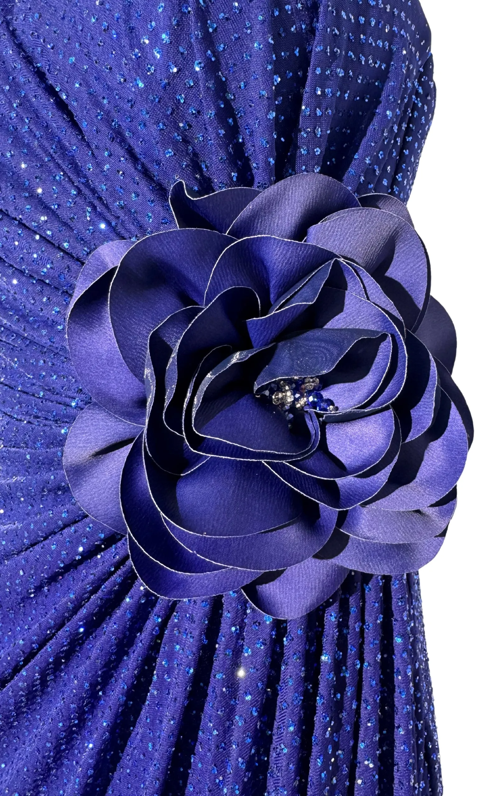 Strapless Asymmetric Blue Crystal Embellished Prom Dress sold by Runaway Catalog product image thumbnail 2