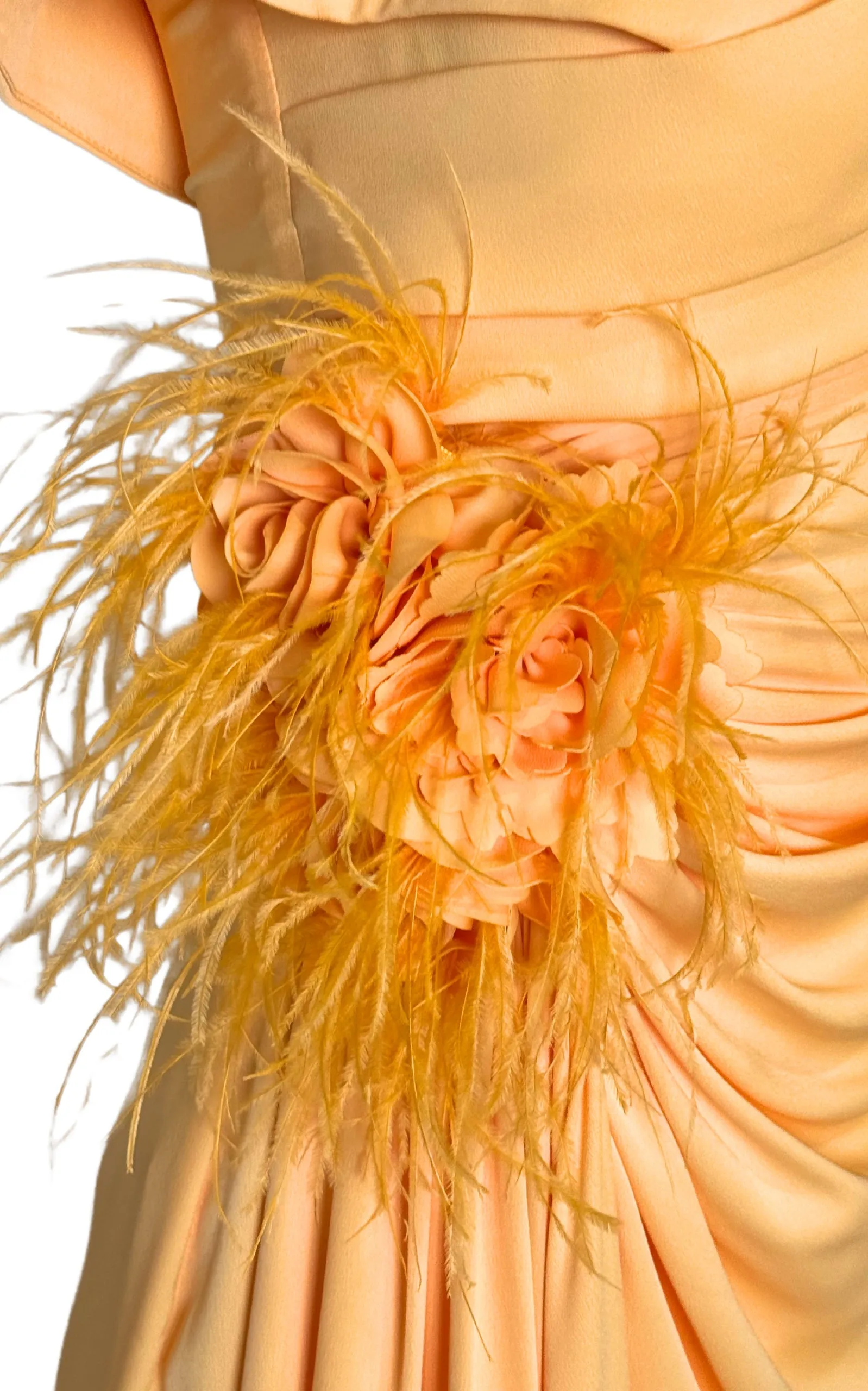 Off Shoulder Boat Neck Yellow Cocktail Prom Dress sold by Runaway Catalog product image thumbnail 3