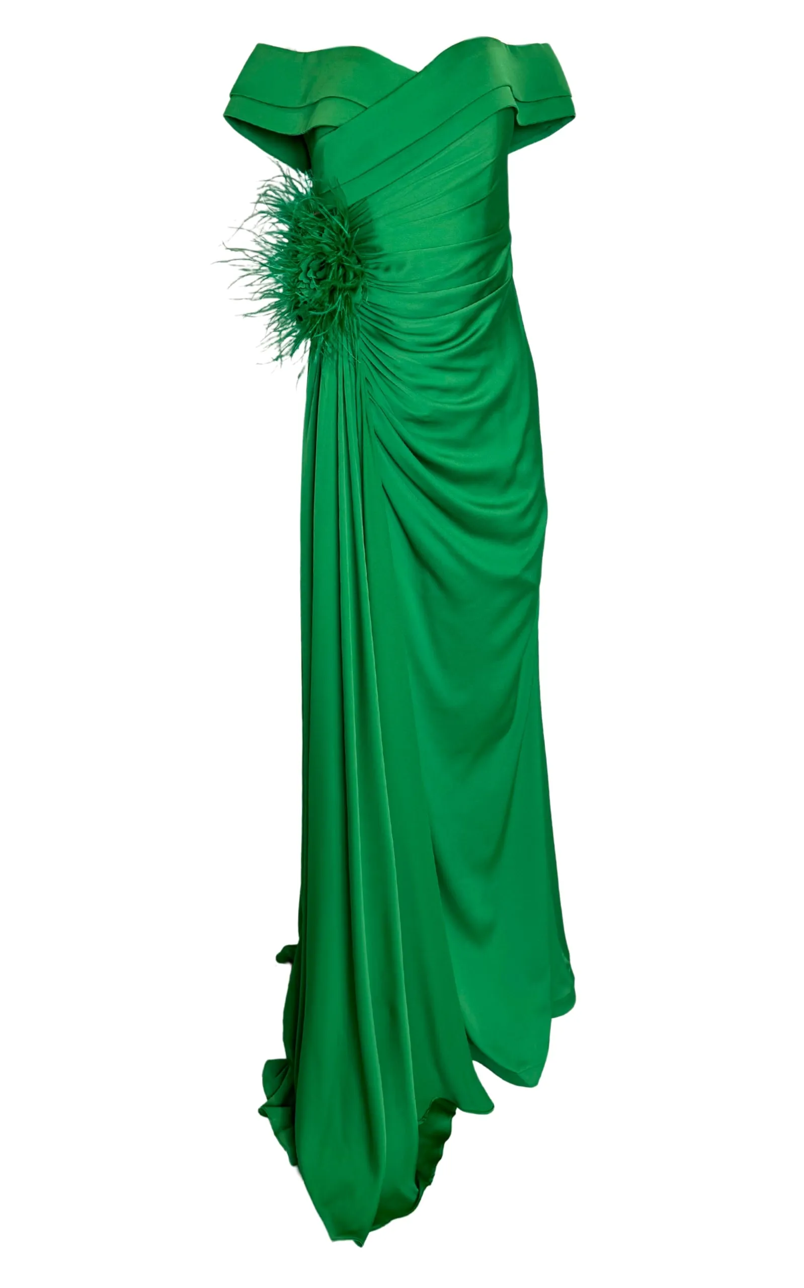Off Shoulder Boat Neck Green Cocktail Prom Dress sold by Runaway Catalog