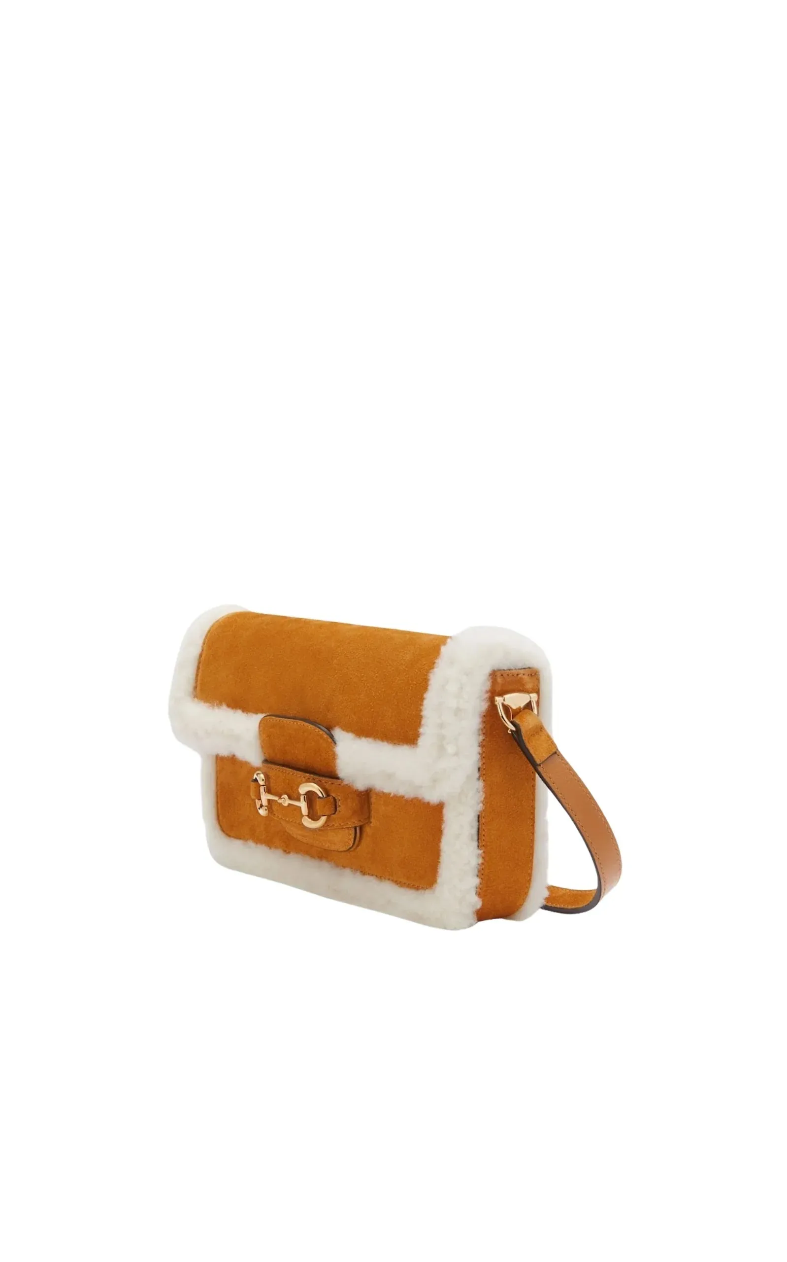 1955 Horsebit Suede Tote Bag with Shearling-Trim sold by Runaway Catalog product image thumbnail 3